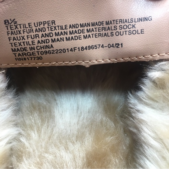 a new day Size 8.5 Women’s Rene Burgundy Flats Slide On Faux Suede & Fur Lining - Picture 9 of 11